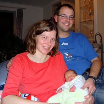 Sonja und Lars mit ihrem kleinen Jannis.